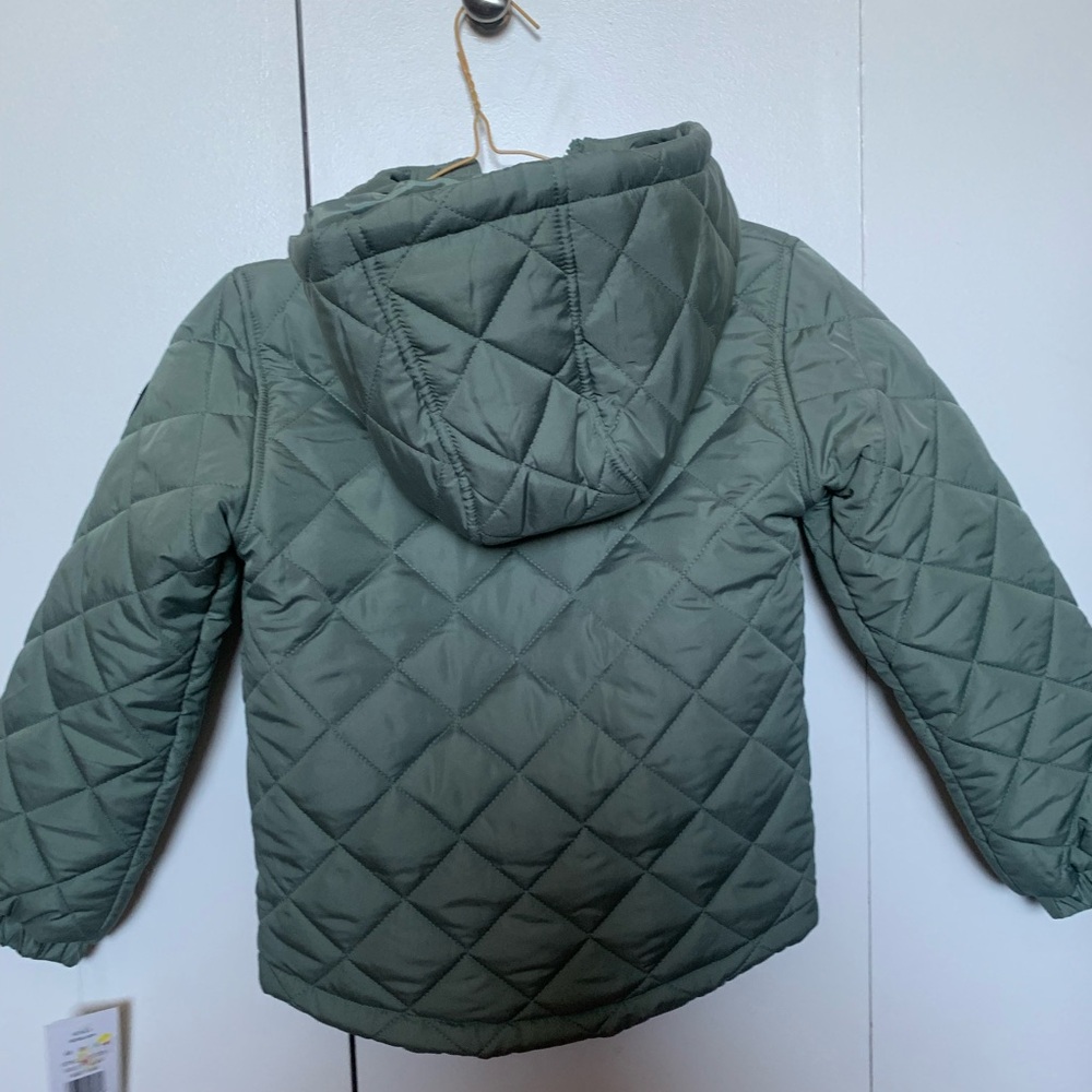 New Madden Girl quilted kids jacket in sage green,size 6/6X - Picture 4 of 8